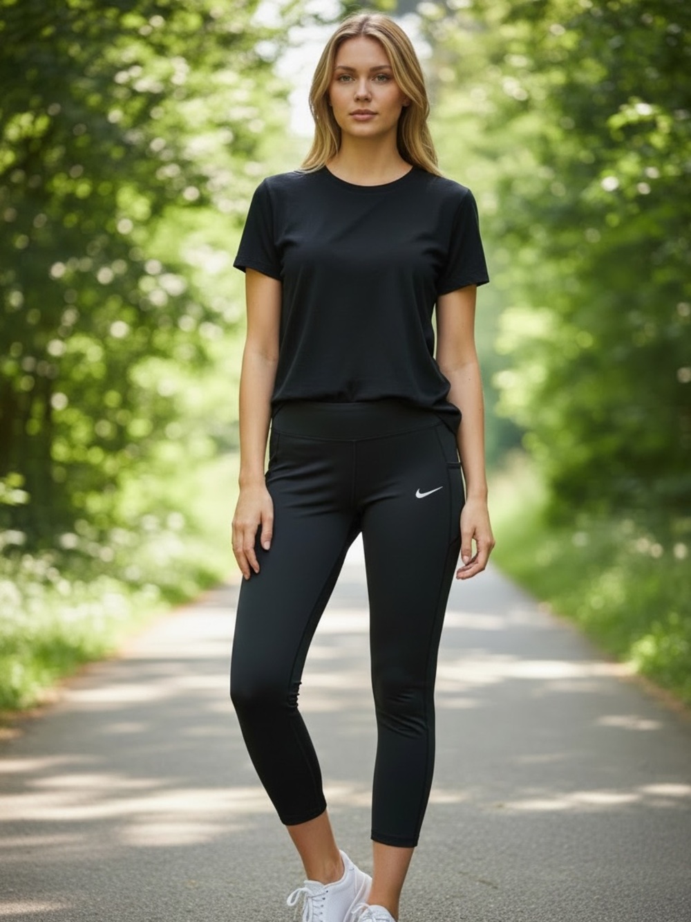 Nike POWER Running Epic Run Tight Crop Length    Size - L **NWT**